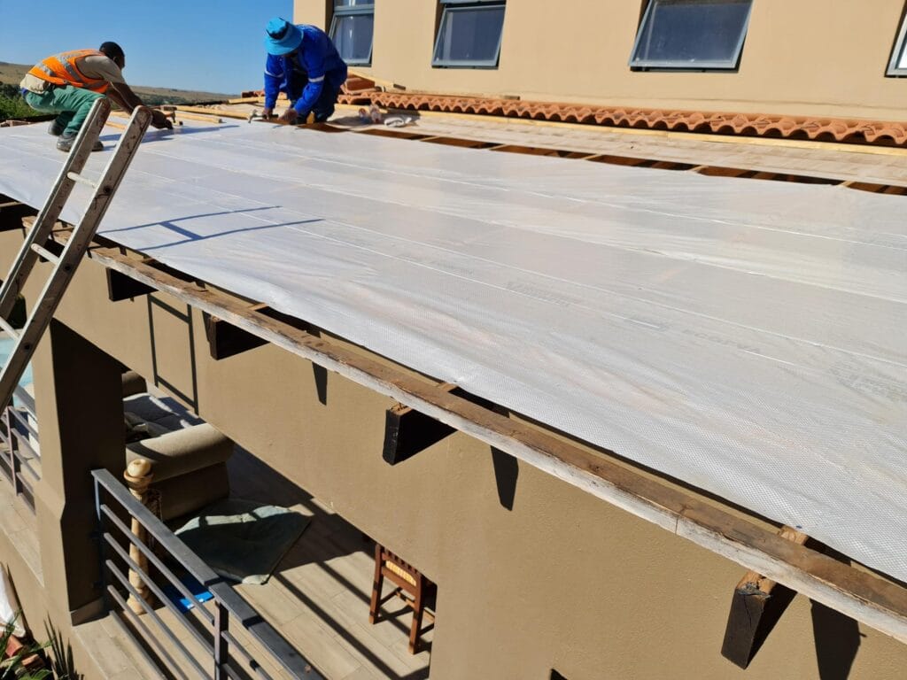 Laying new roof purlins