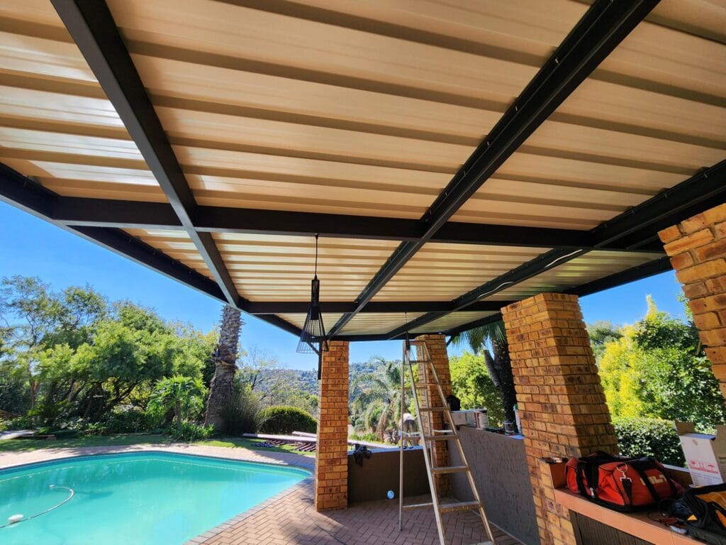 Installed Chromadek IBR roof sheets