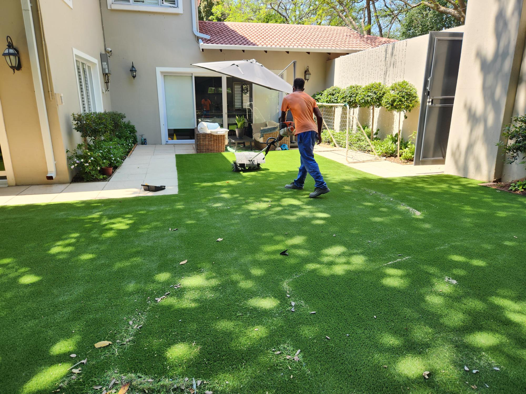 Sweep artificial grass
