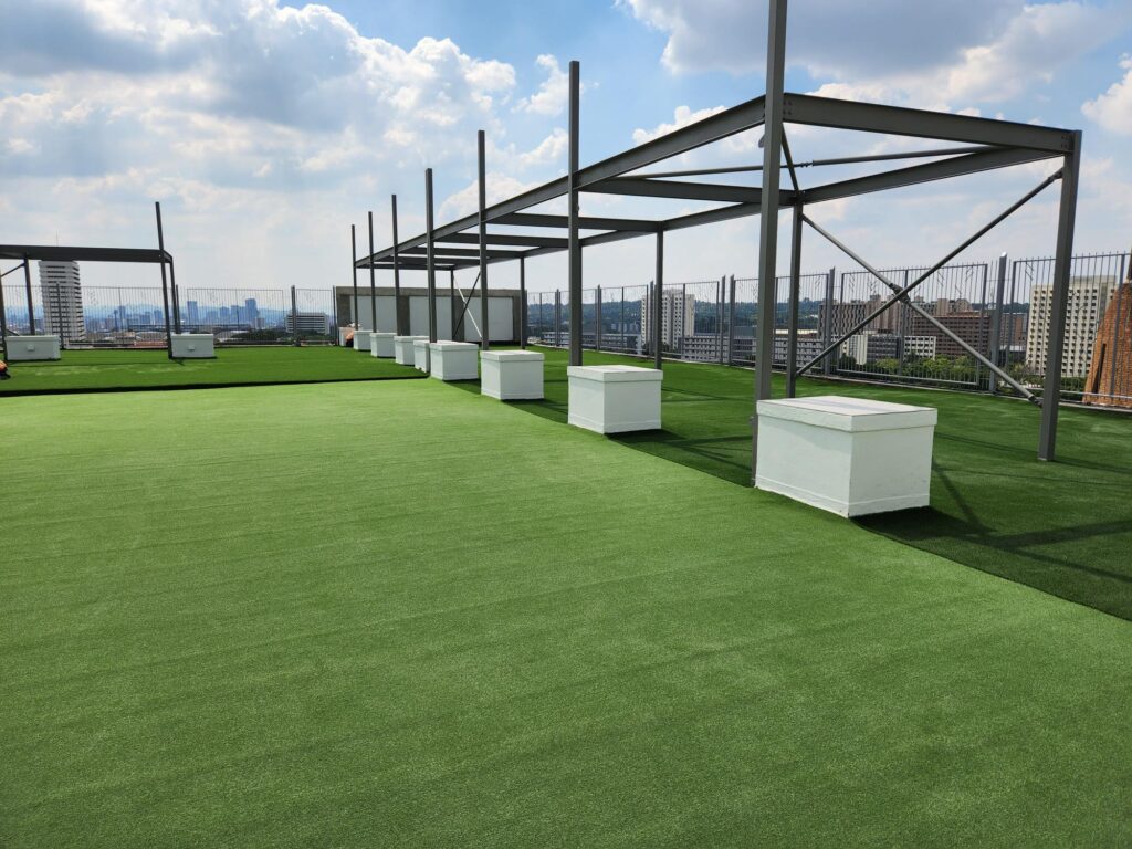 Artificial Lawn Installation on Roof top